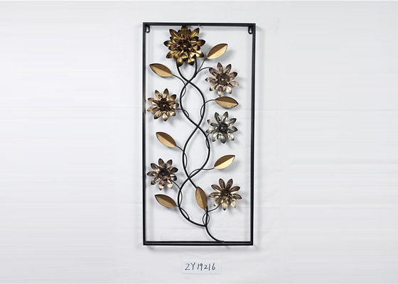 Customized Living Room Floral Bronze Wall Art Decor