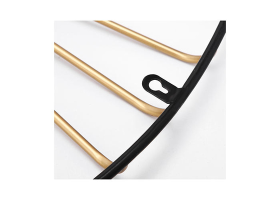 Simplify Black And Gold Round Mirrored Metal Wall Art For Outdoor Indoor Decor