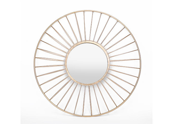 Layered Round Gold Metal Frame Decorative Wall Mirror 28 by 28 by 5 inch