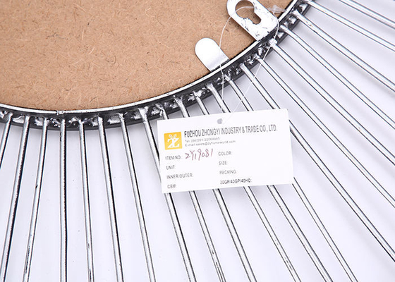 Decorative Black Gold Round Modern Sunburst Mirror